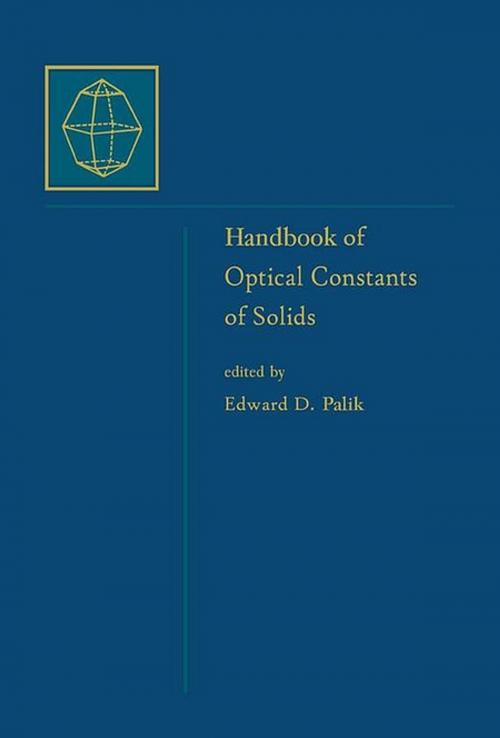 Cover of the book Handbook of Optical Constants of Solids by Edward D. Palik, Elsevier Science