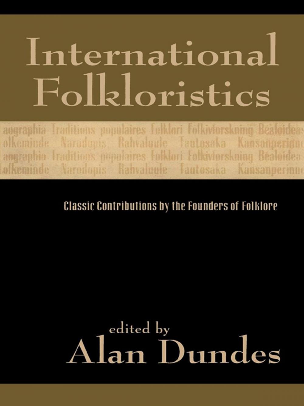 Big bigCover of International Folkloristics