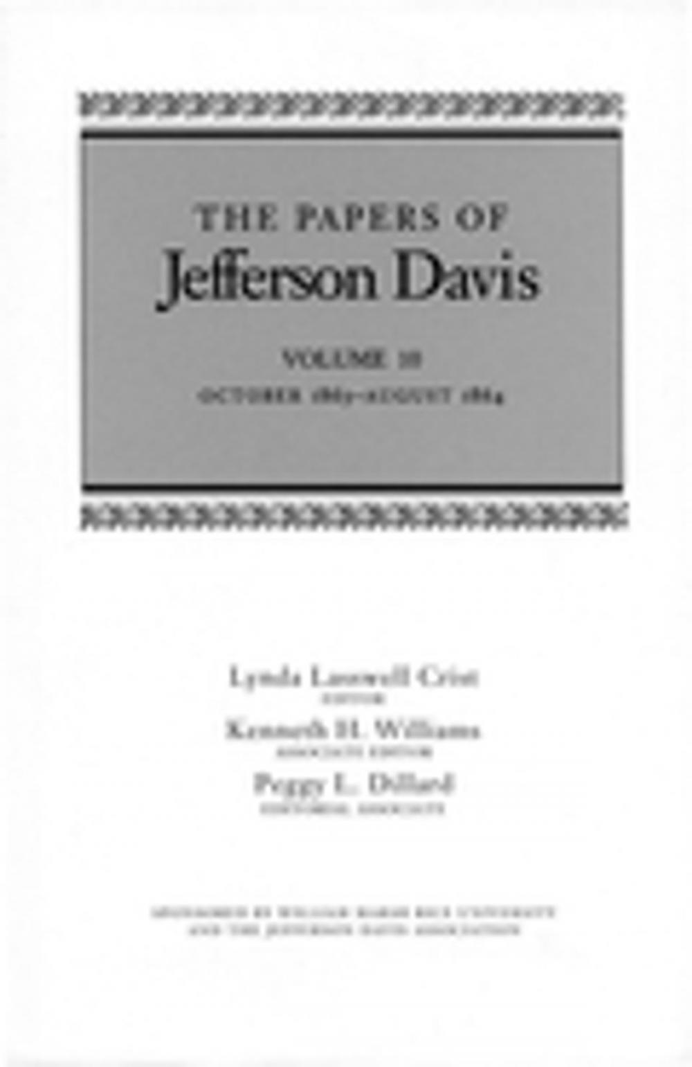 Big bigCover of The Papers of Jefferson Davis