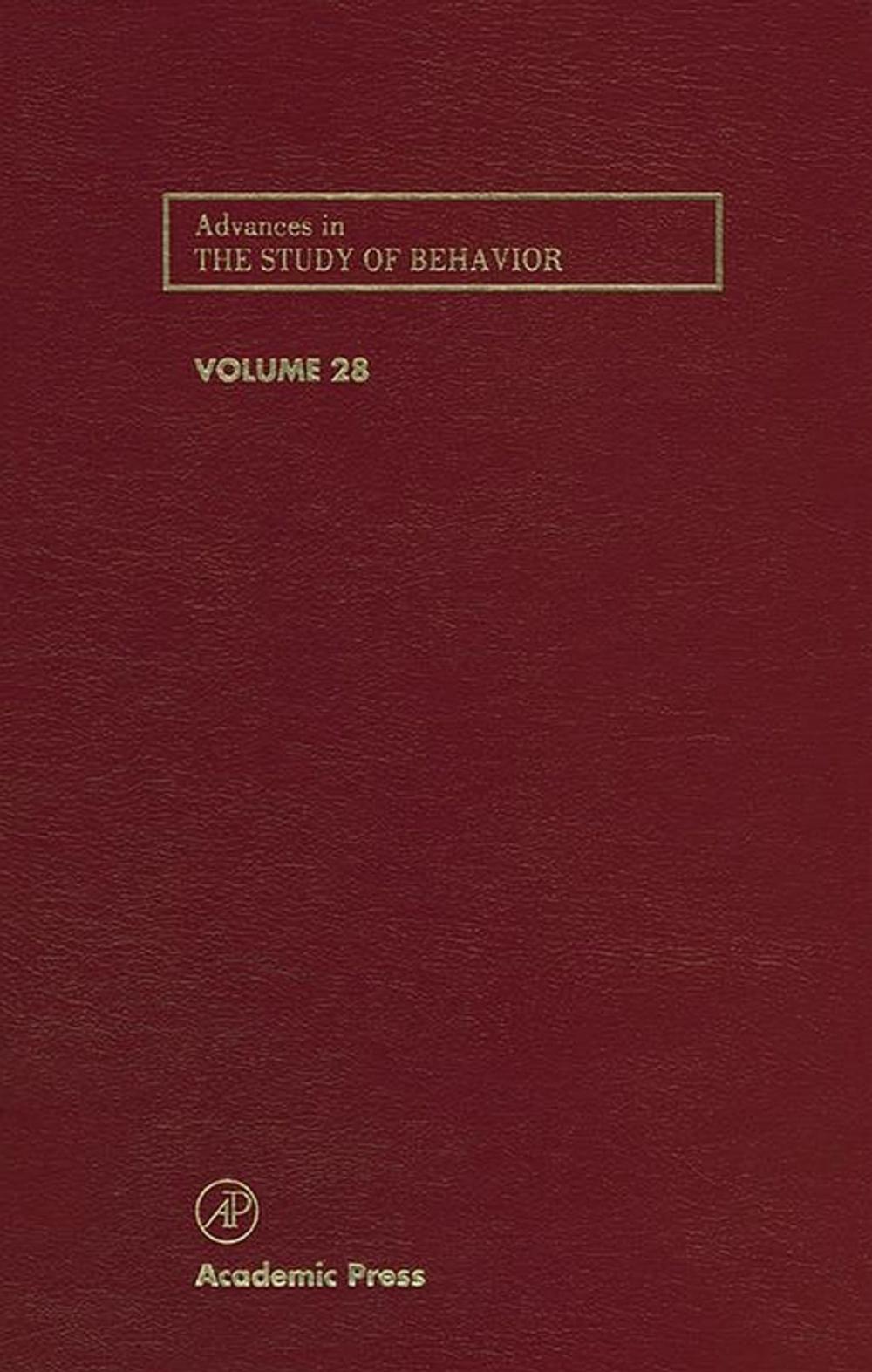 Big bigCover of Advances in the Study of Behavior