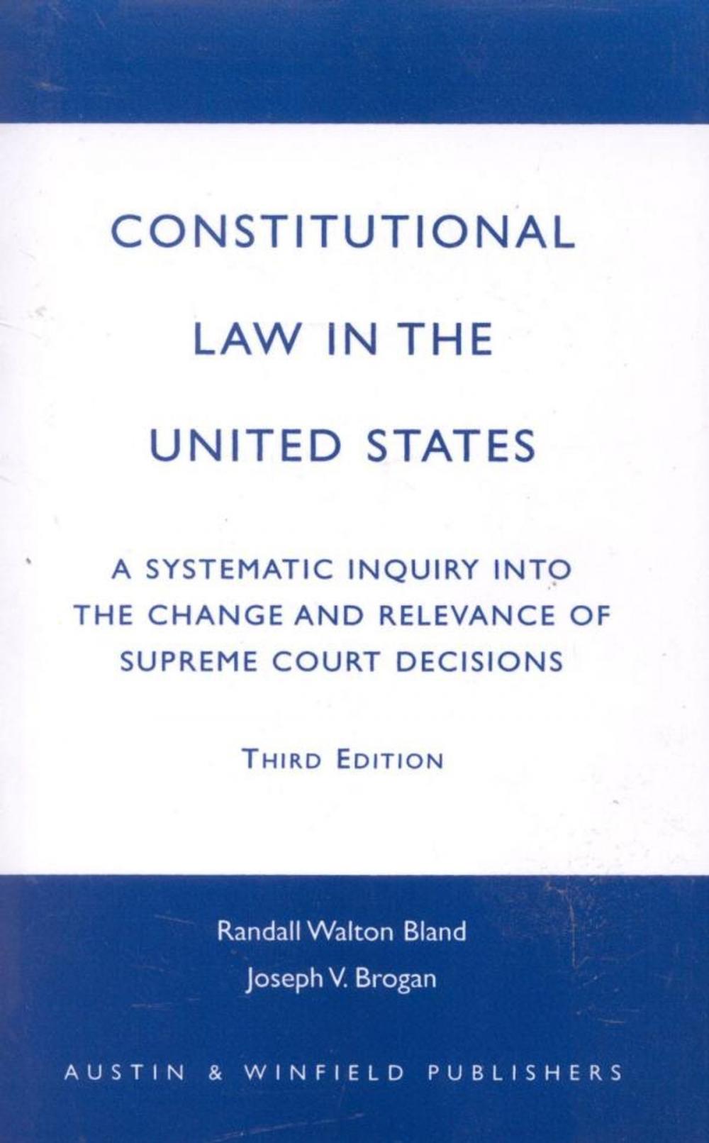 Big bigCover of Constitutional Law in the United States