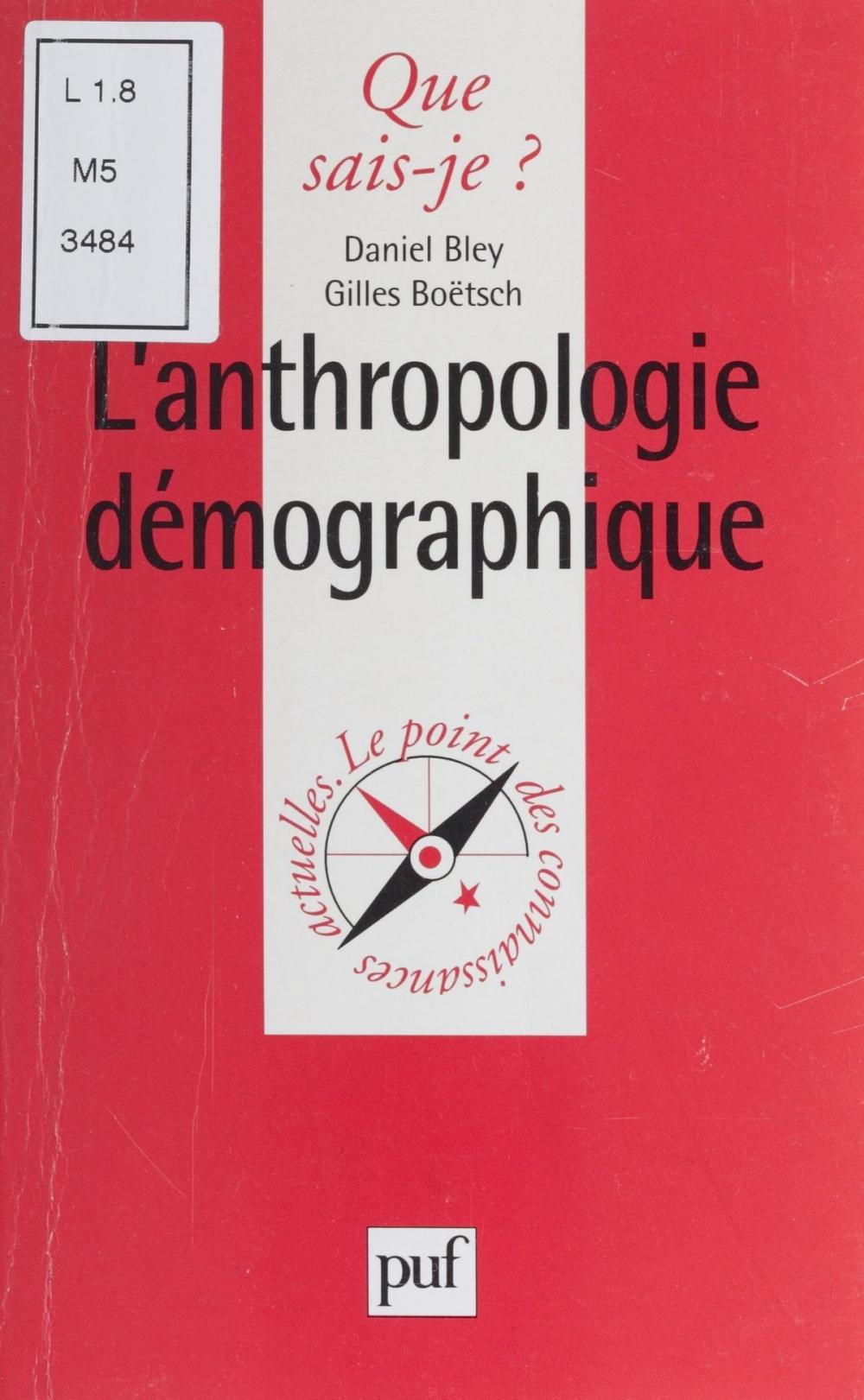 Big bigCover of L'Anthropologie démographique