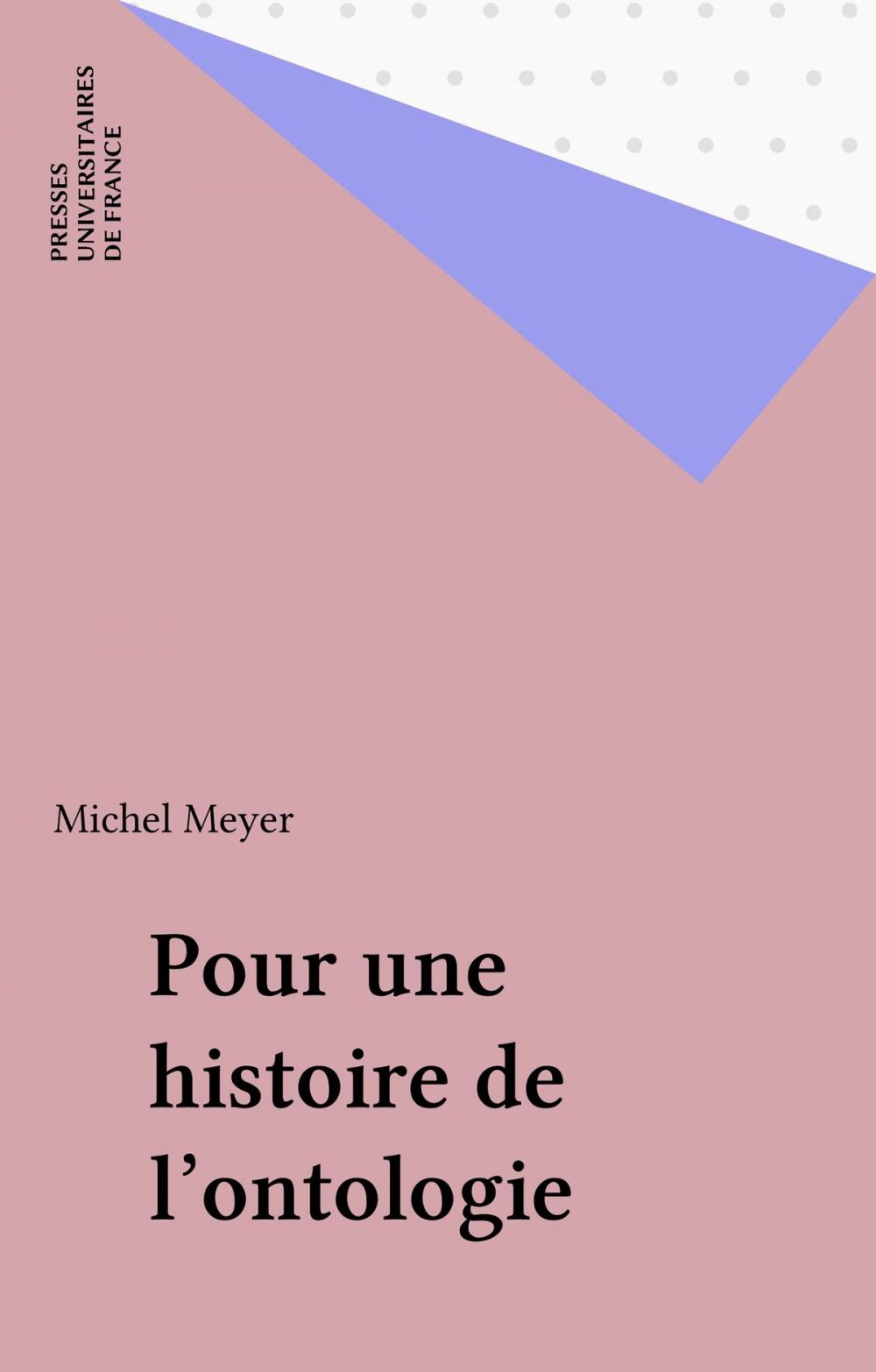 Big bigCover of Pour une histoire de l'ontologie