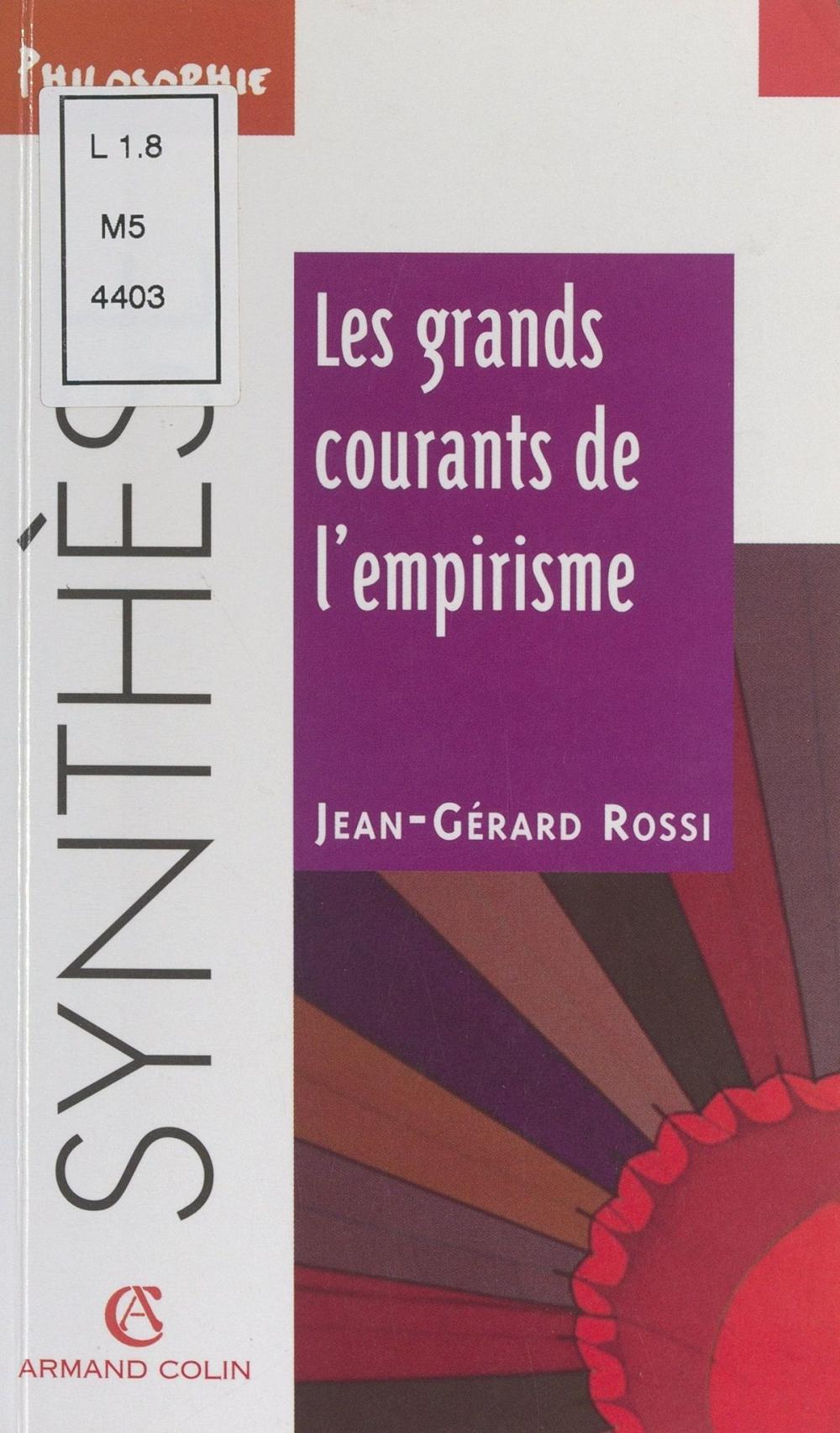 Big bigCover of Les grands courants de l'empirisme