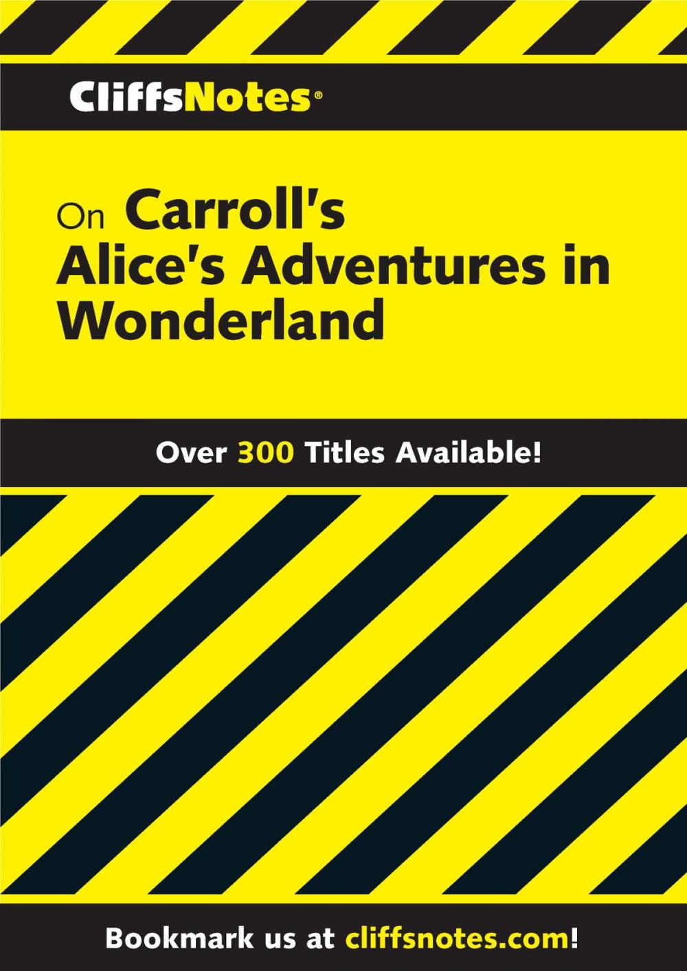 Big bigCover of CliffsNotes on Carroll's Alice's Adventures in Wonderland