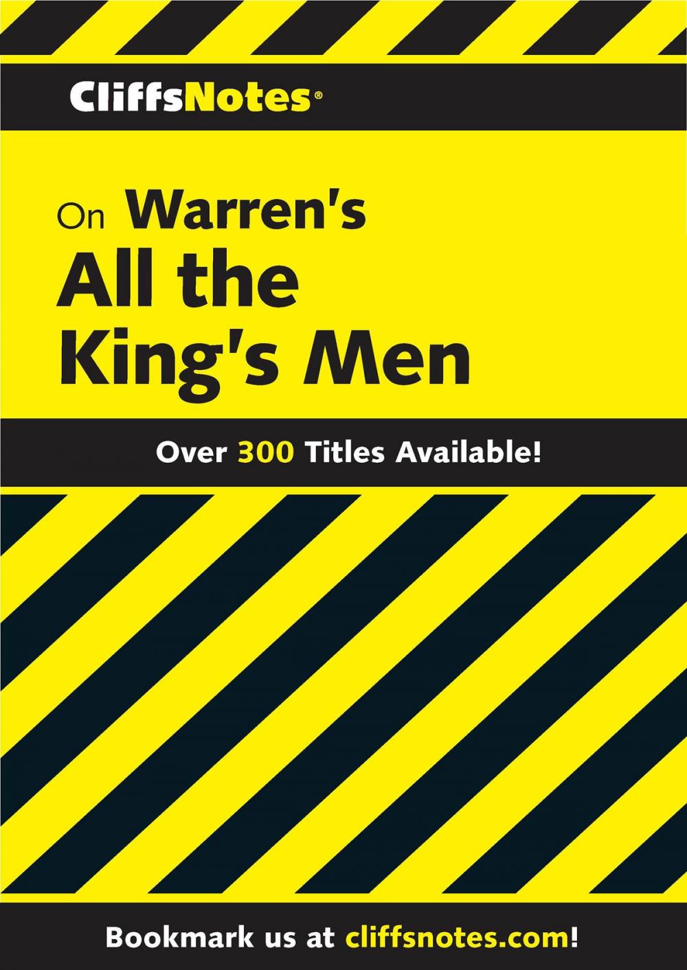 Big bigCover of CliffsNotes on Warren's All the King's Men