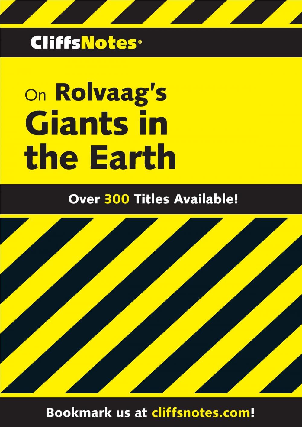 Big bigCover of CliffsNotes on Rolvaag's Giants In the Earth