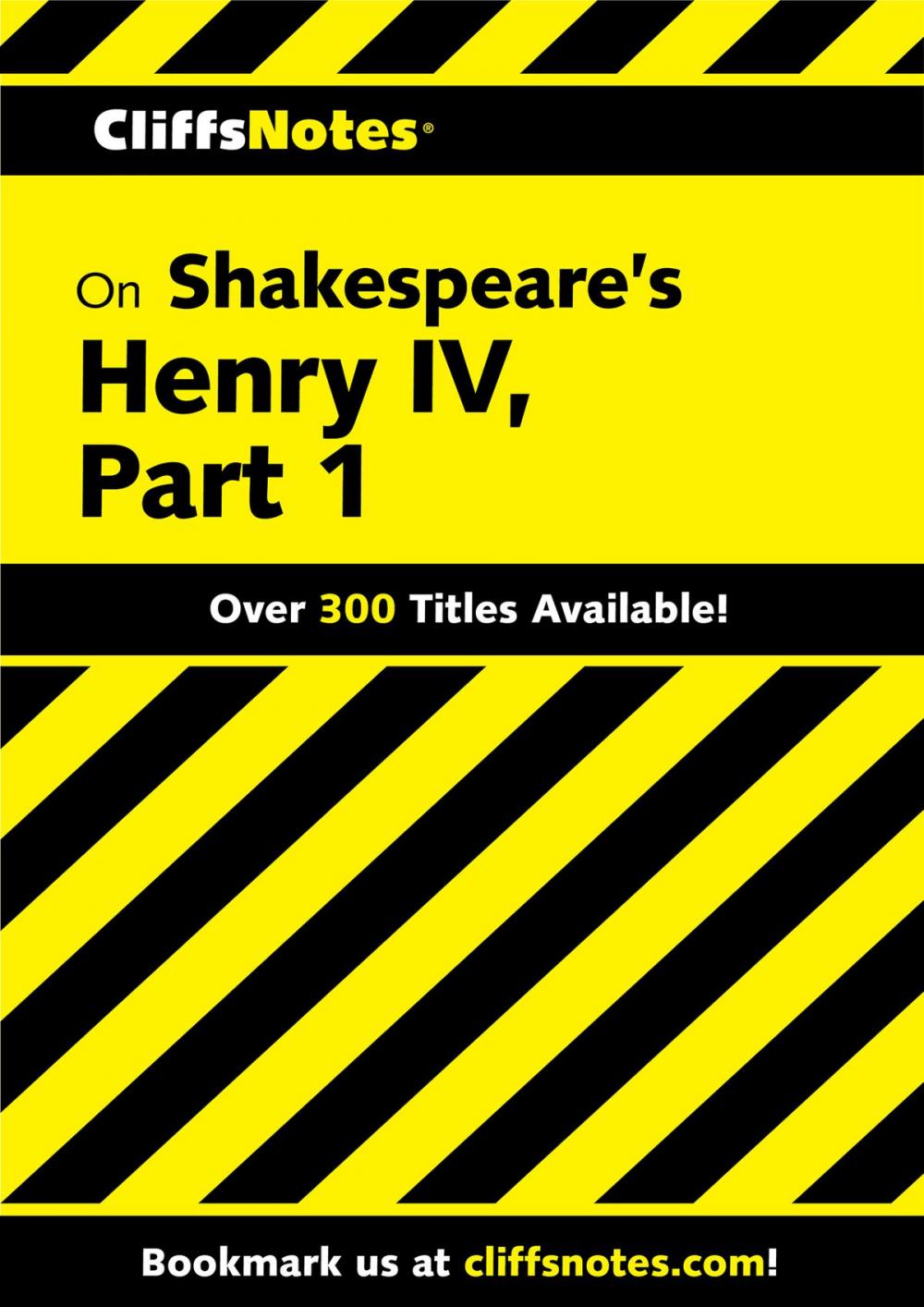 Big bigCover of CliffsNotes on Shakespeare's Henry IV, Part 1