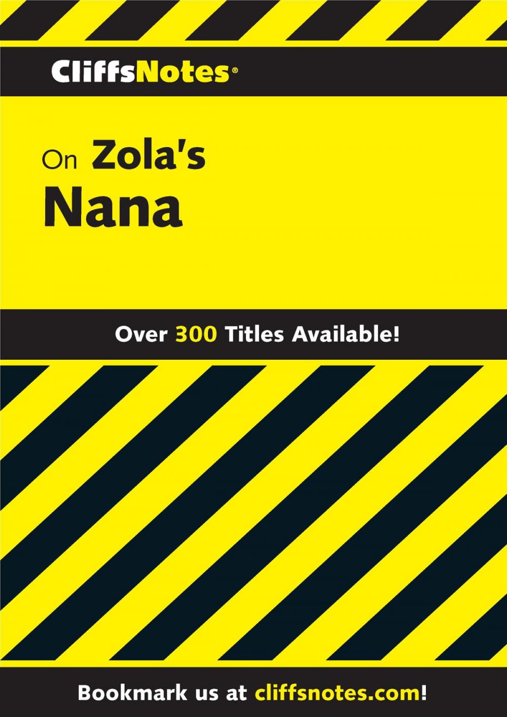 Big bigCover of CliffsNotes on Zola's Nana