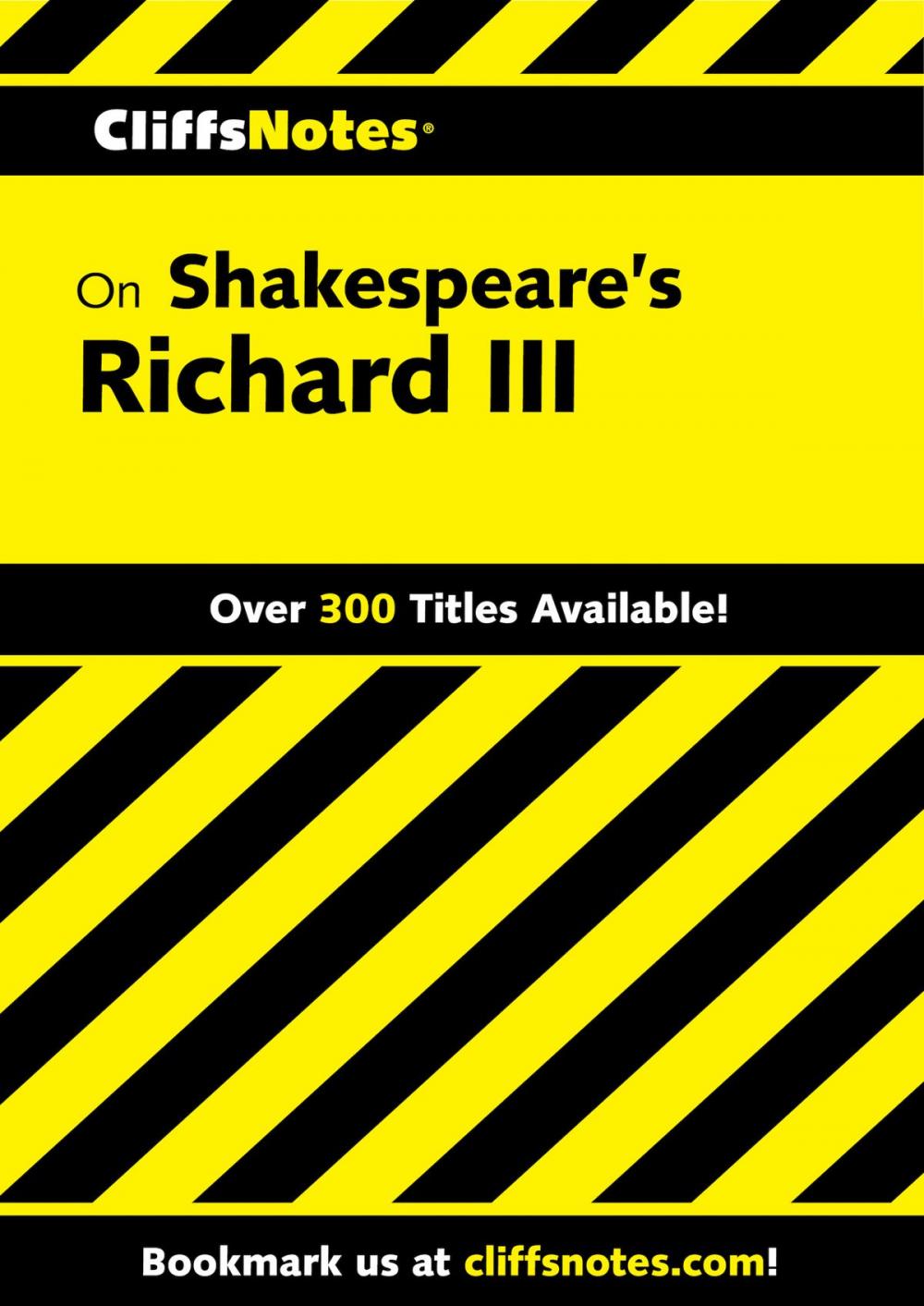 Big bigCover of CliffsNotes on Shakespeare's Richard III