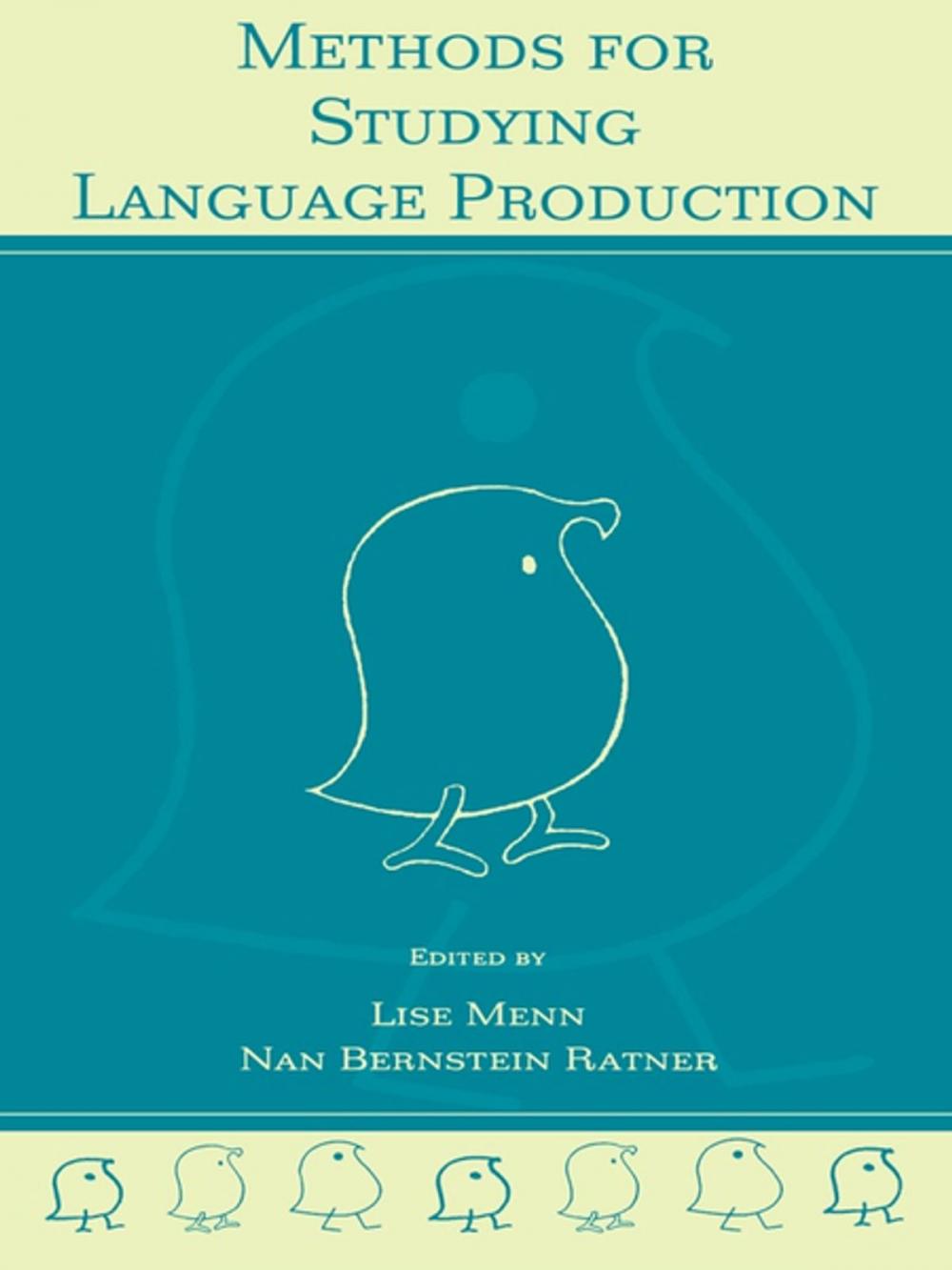 Big bigCover of Methods for Studying Language Production