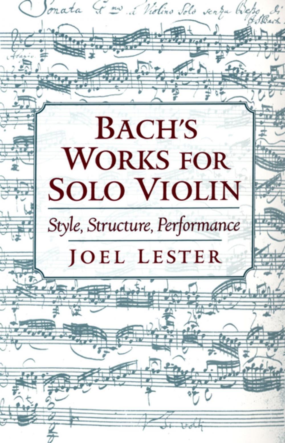 Big bigCover of Bach's Works for Solo Violin