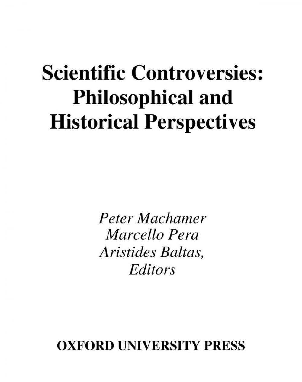 Big bigCover of Scientific Controversies