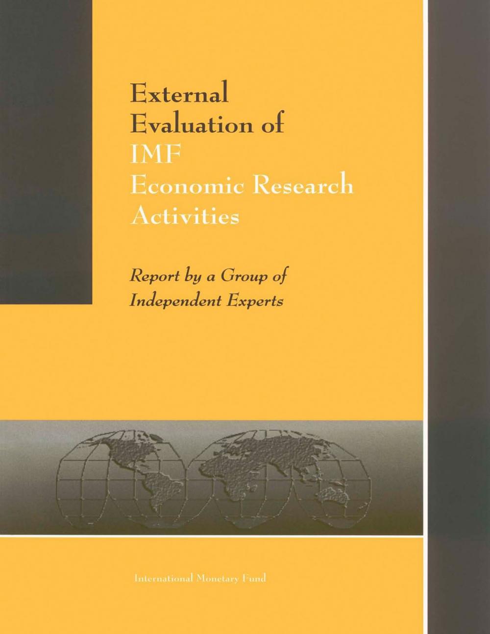 Big bigCover of External Evaluation of IMF Economic Research Activities