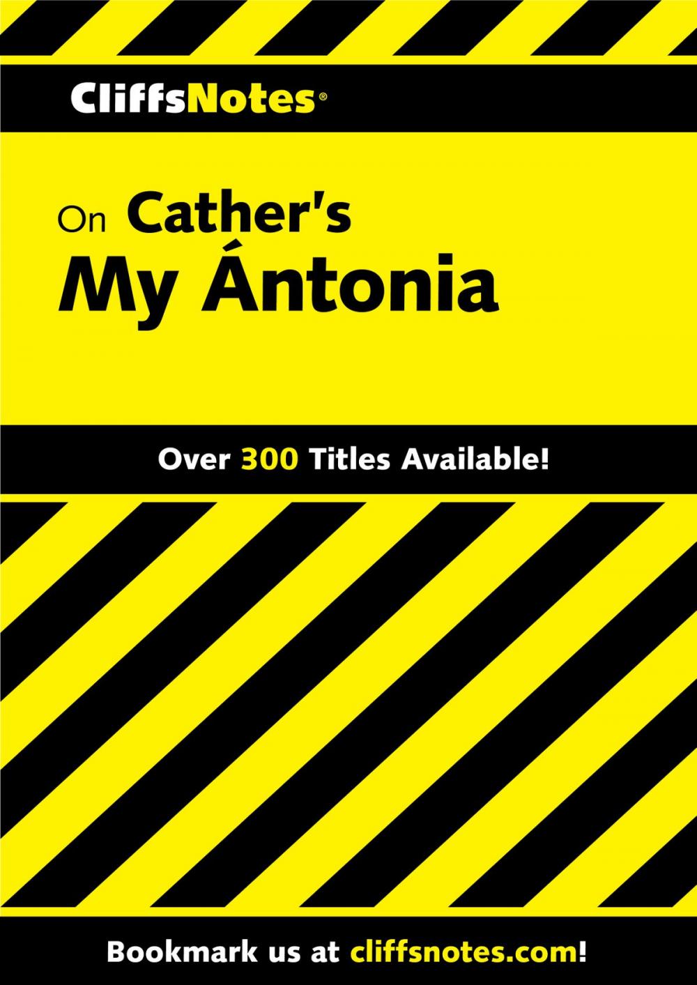 Big bigCover of CliffsNotes on Cather's My Ántonia