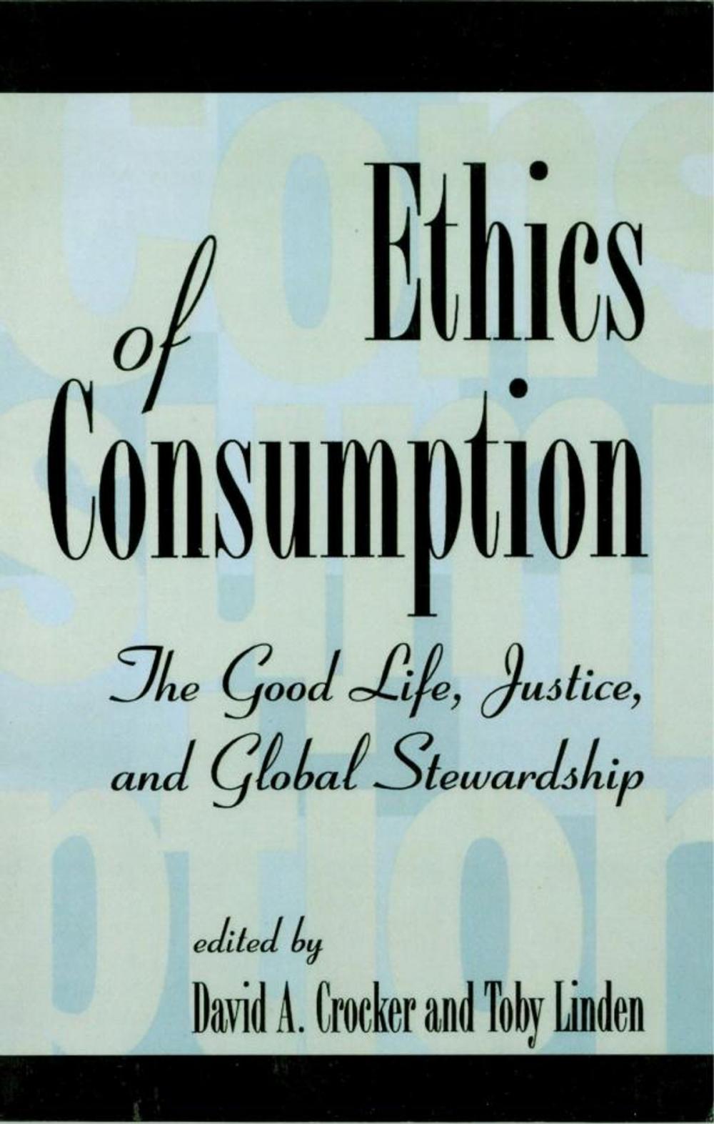 Big bigCover of Ethics of Consumption