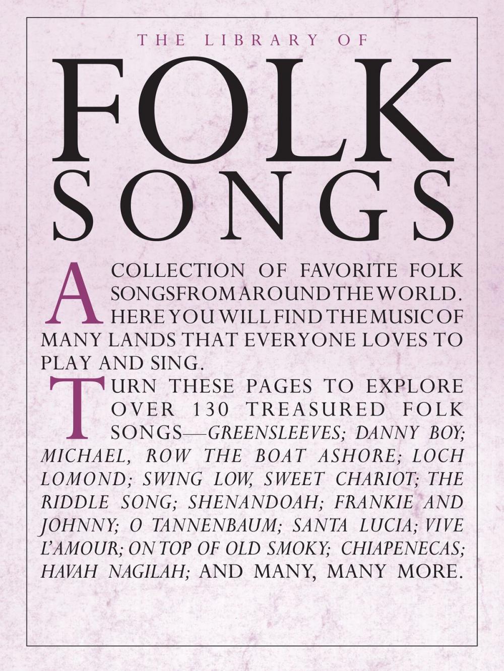 Big bigCover of The Library of Folk Songs (PVG)