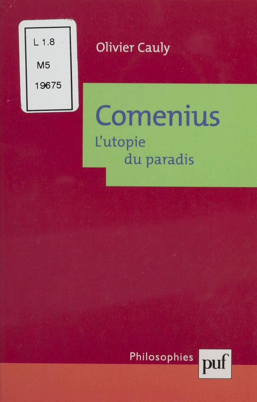 Big bigCover of Comenius : l'utopie du paradis