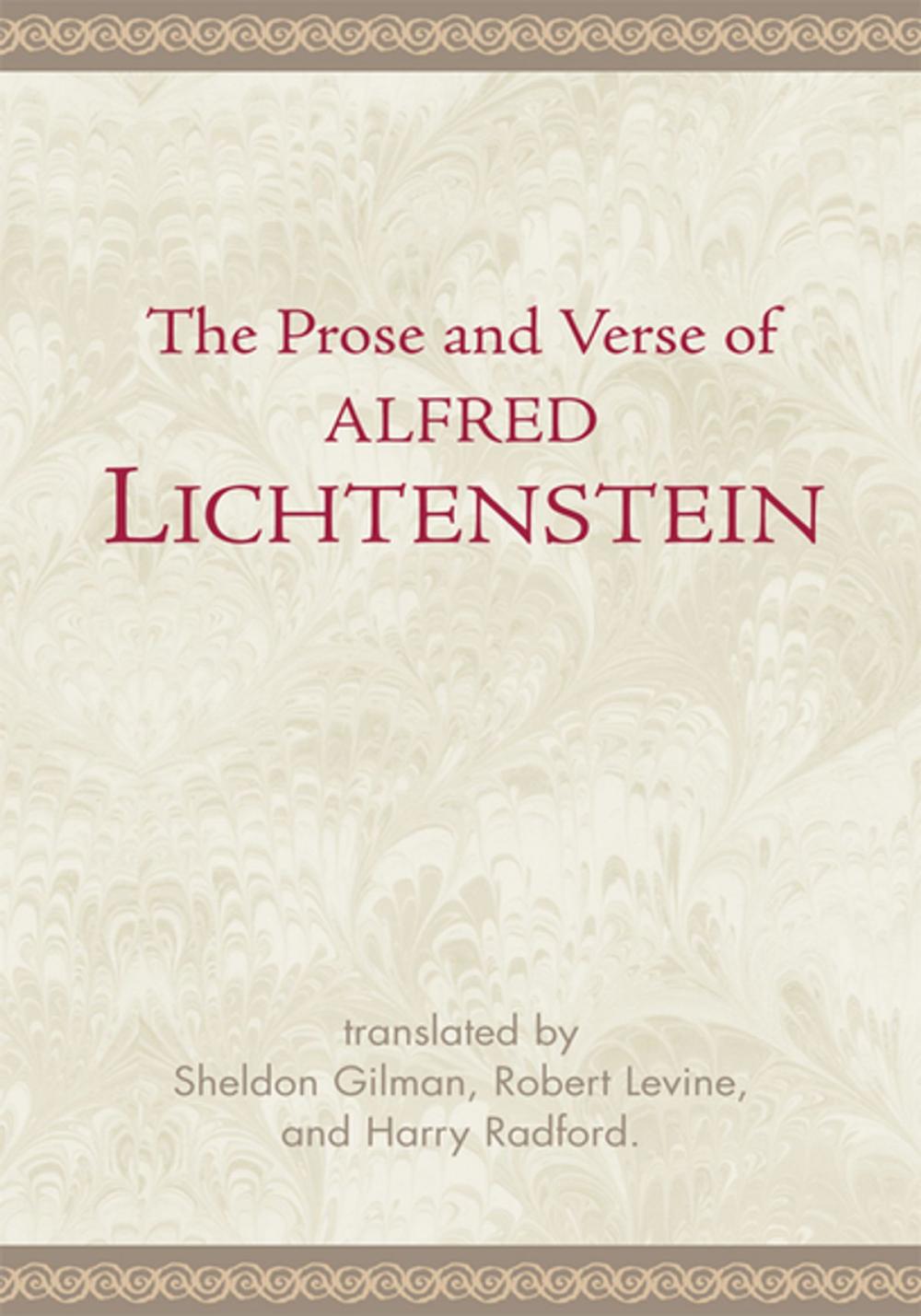 Big bigCover of The Prose and Verse of Alfred Lichtenstein