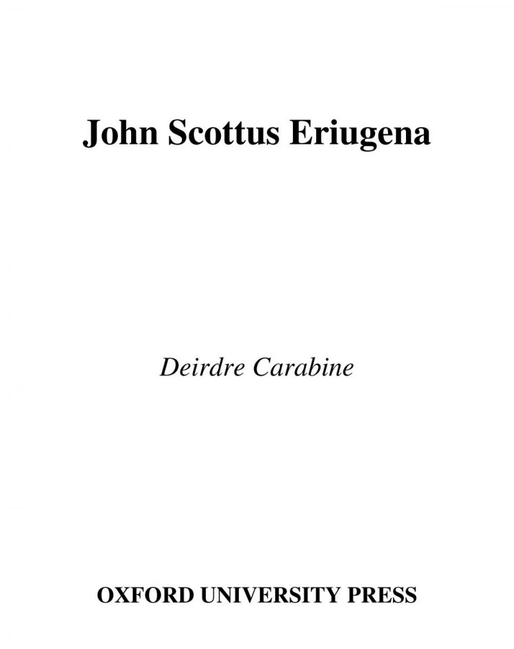 Big bigCover of John Scottus Eriugena