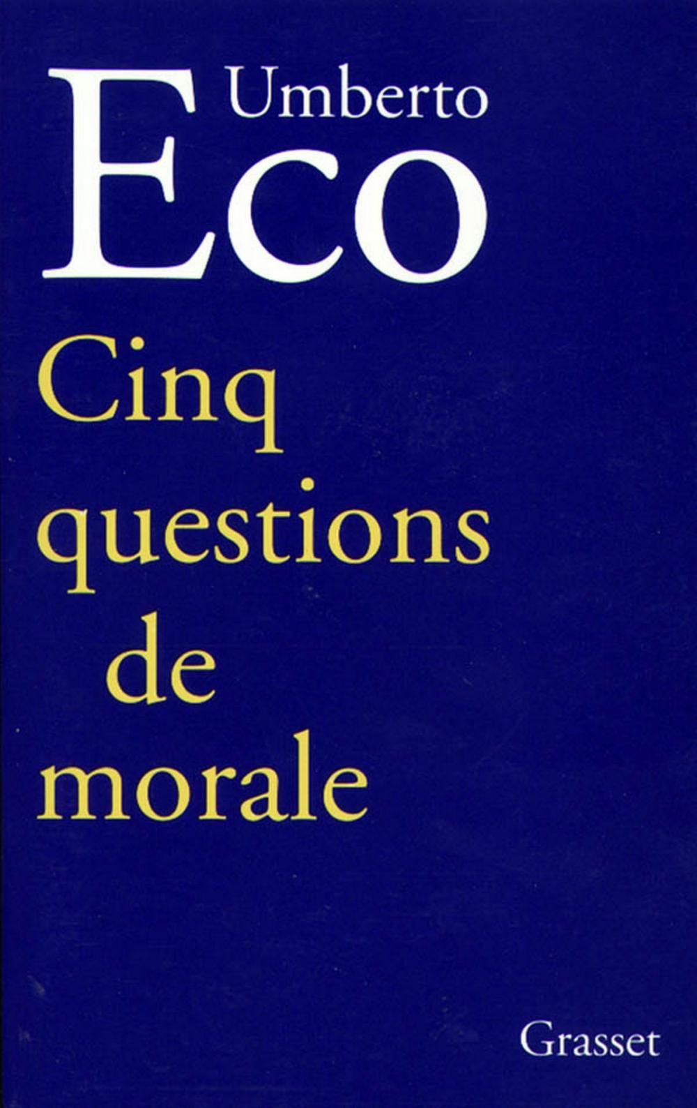 Big bigCover of Cinq questions de morale