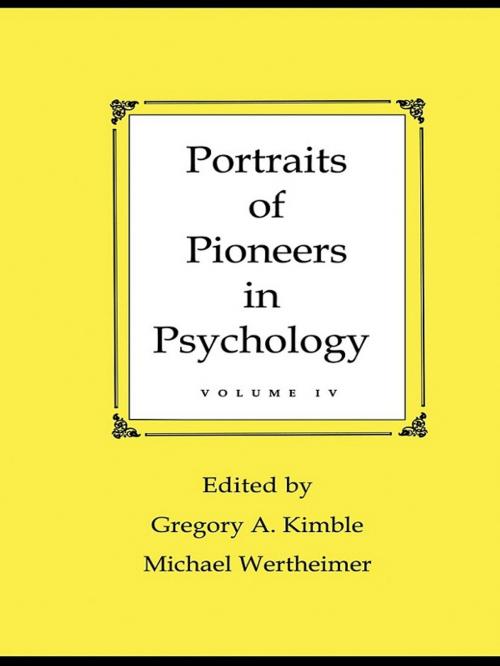 Cover of the book Portraits of Pioneers in Psychology by , Taylor and Francis