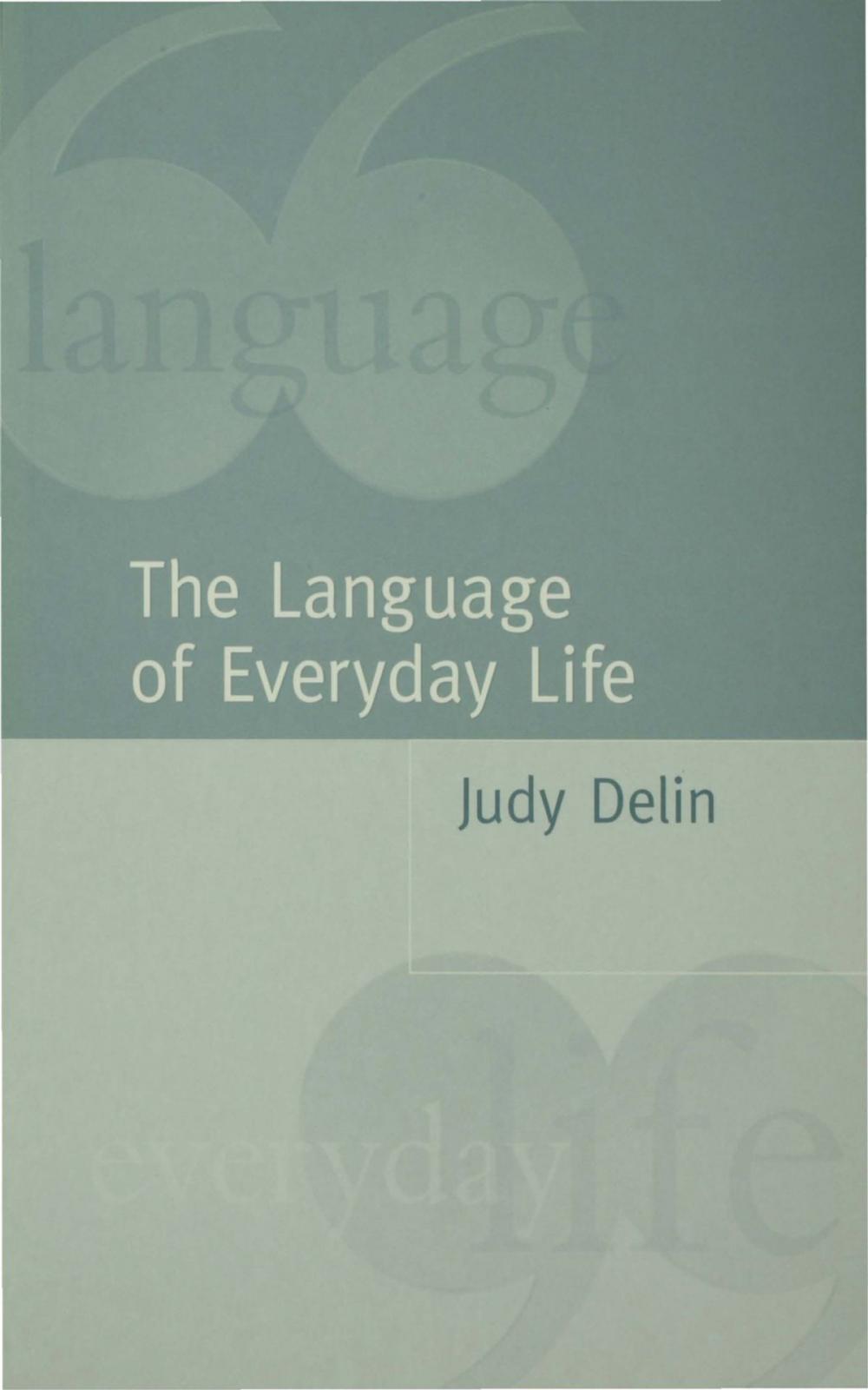 Big bigCover of The Language of Everyday Life