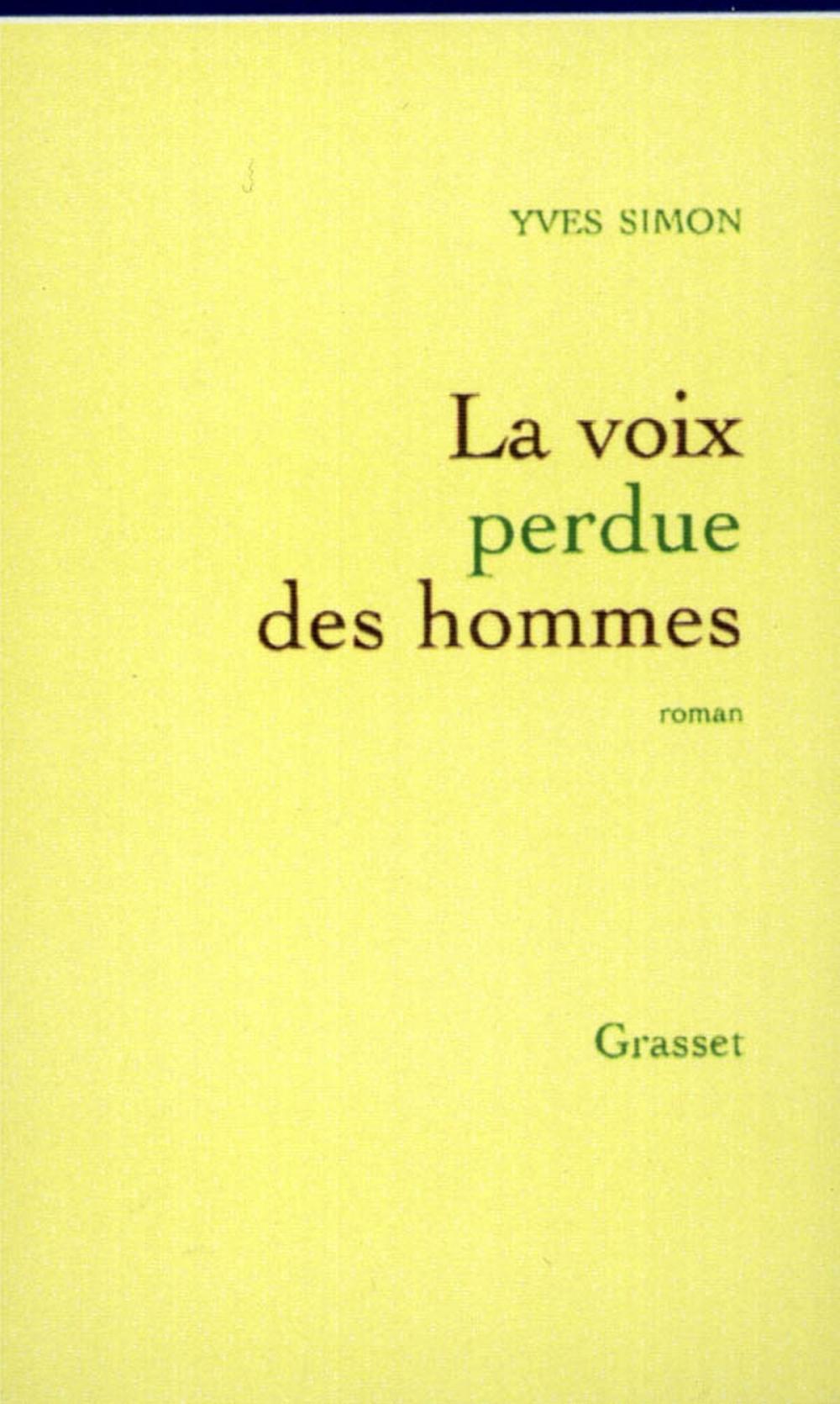 Big bigCover of La voix perdue des hommes