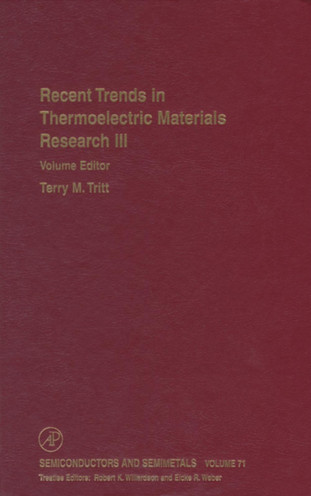 Big bigCover of Recent Trends in Thermoelectric Materials Research: Part Three