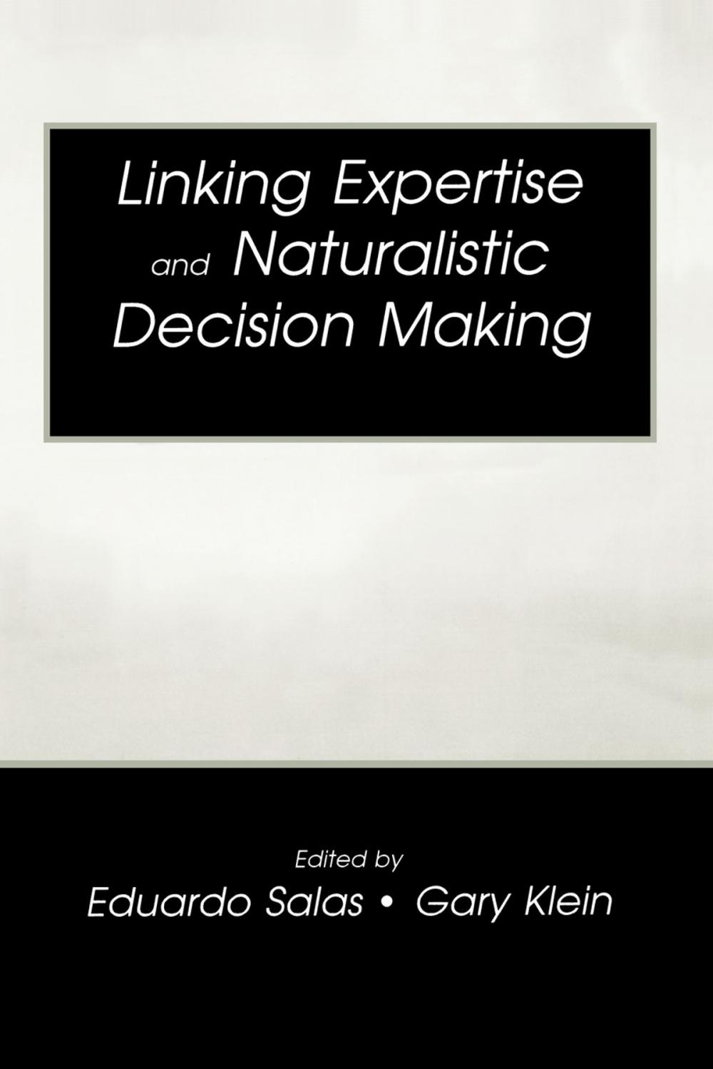 Big bigCover of Linking Expertise and Naturalistic Decision Making