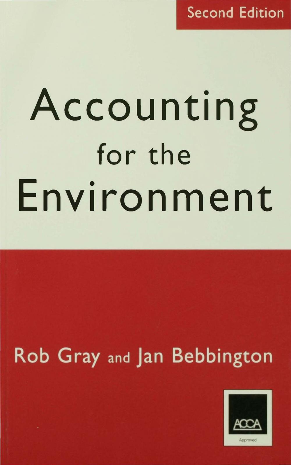 Big bigCover of Accounting for the Environment