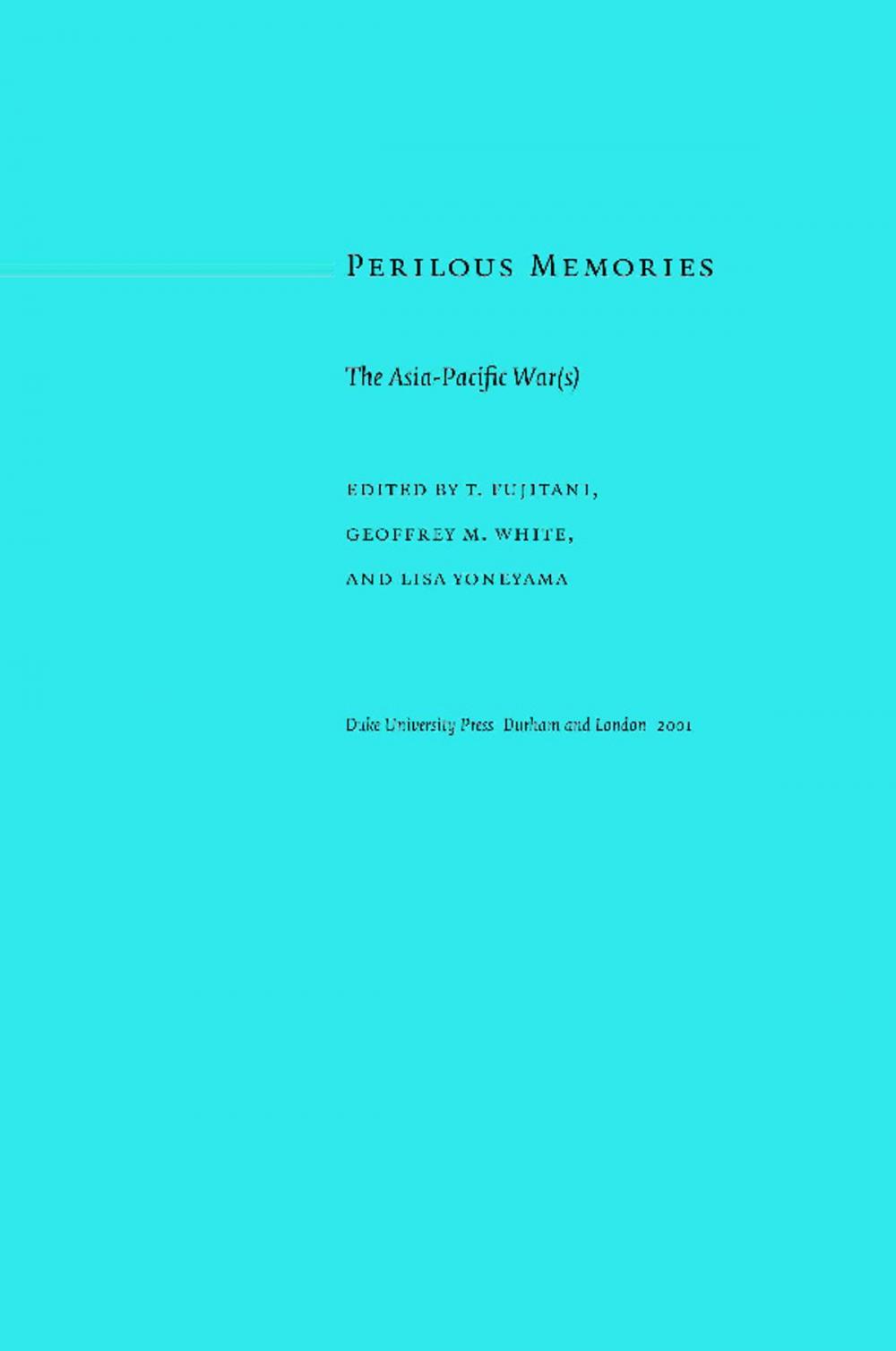 Big bigCover of Perilous Memories