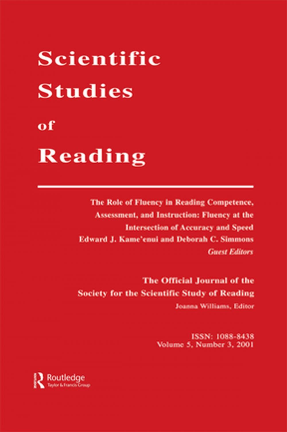 Big bigCover of The Role of Fluency in Reading Competence, Assessment, and instruction