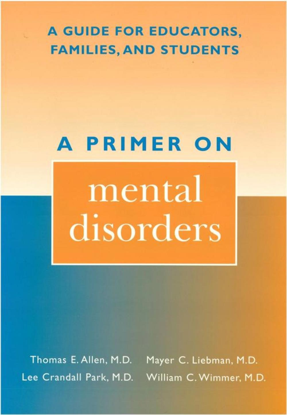 Big bigCover of A Primer on Mental Disorders