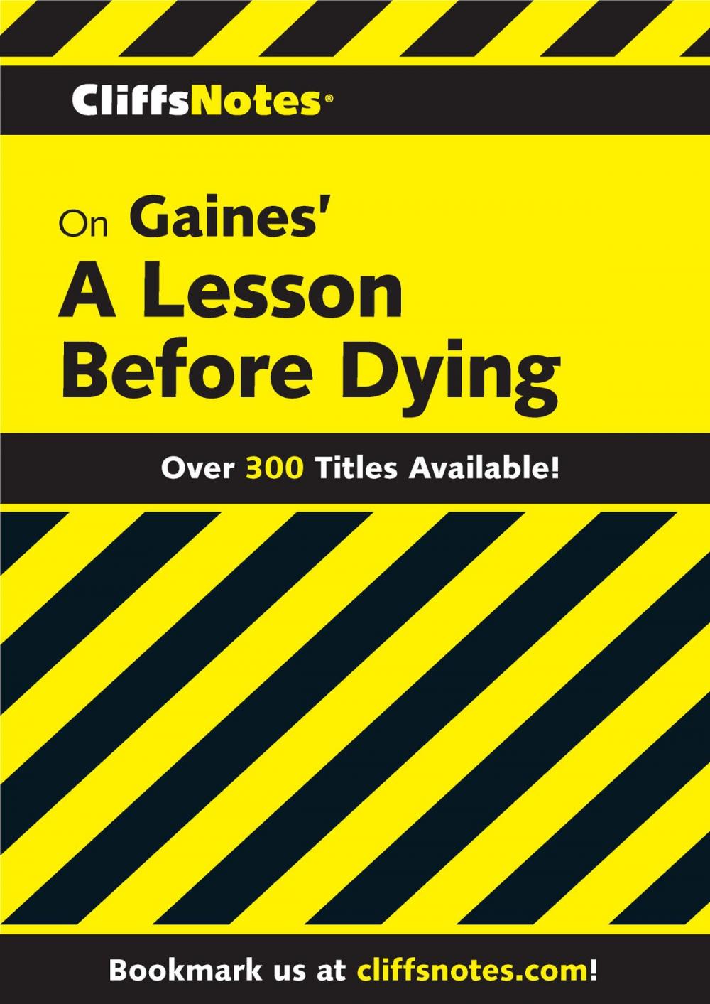 Big bigCover of CliffsNotes on Gaines' A Lesson Before Dying