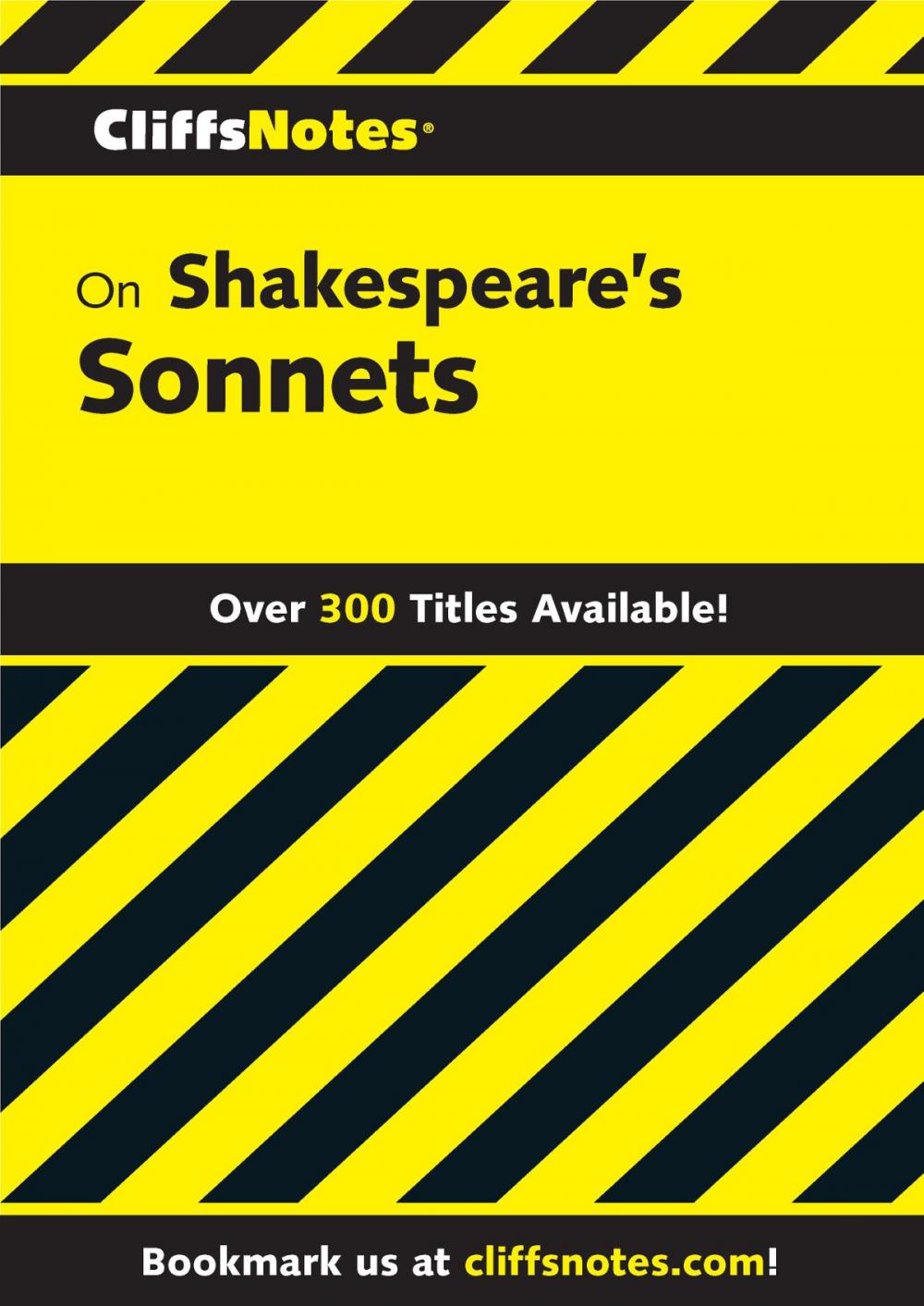 Big bigCover of CliffsNotes on Shakespeare's Sonnets