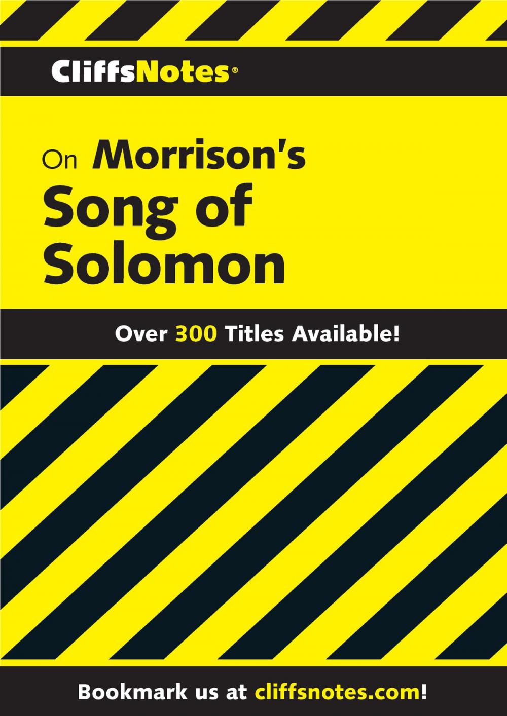 Big bigCover of CliffsNotes on Morrison's Song of Solomon