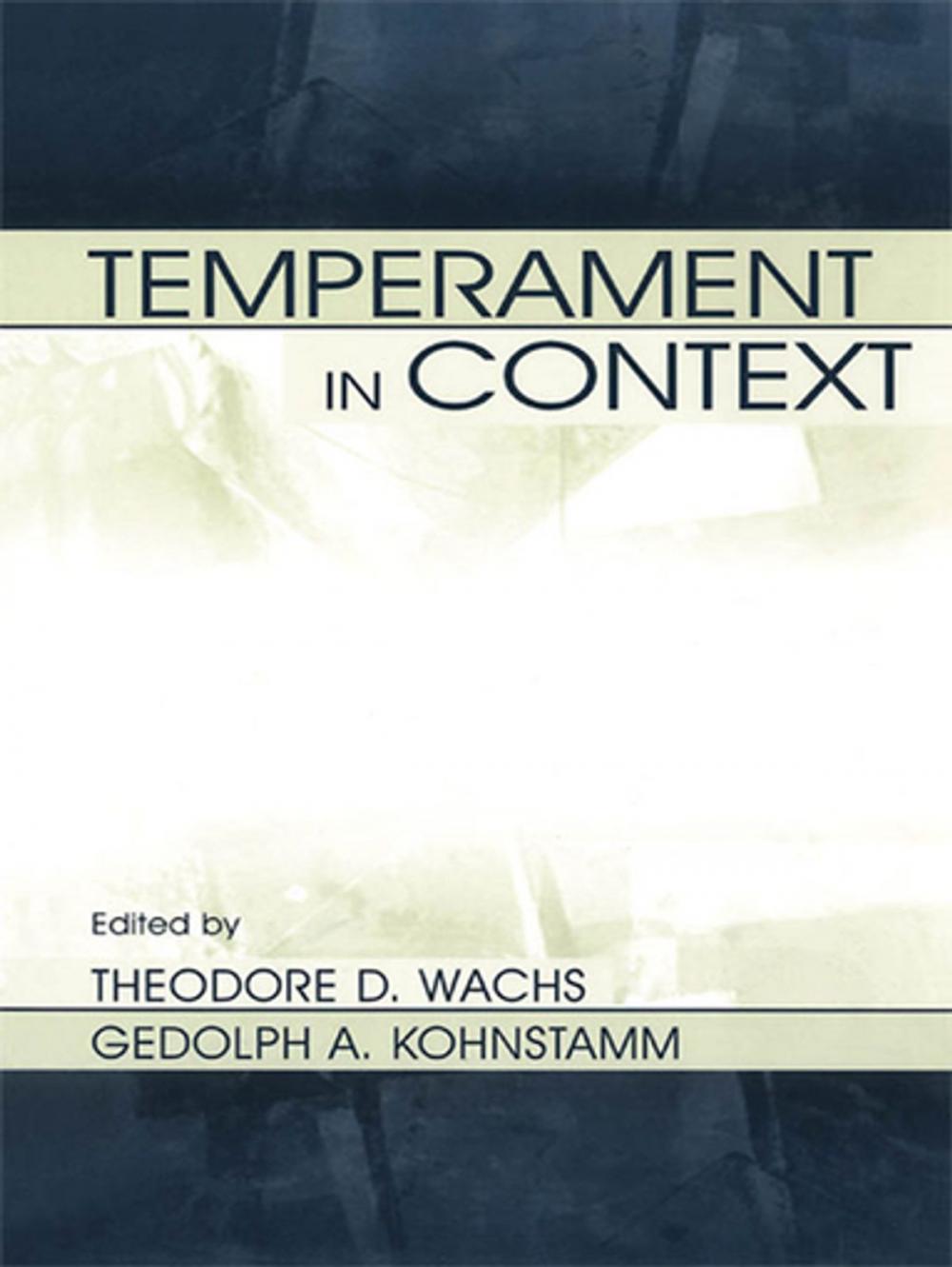 Big bigCover of Temperament in Context