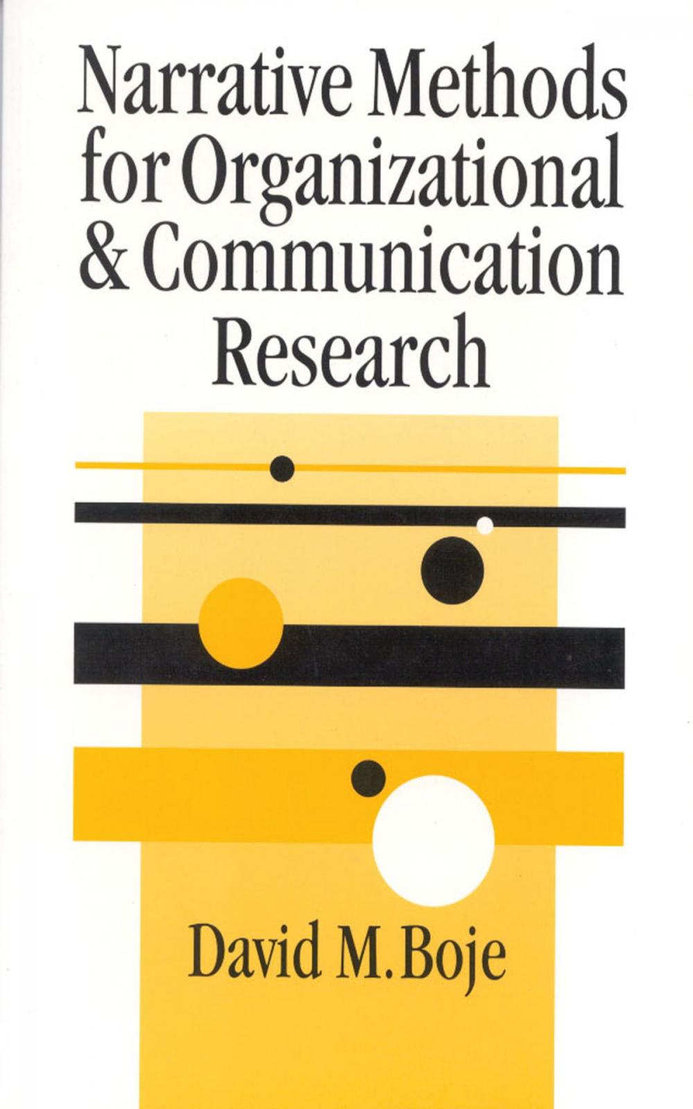 Big bigCover of Narrative Methods for Organizational & Communication Research