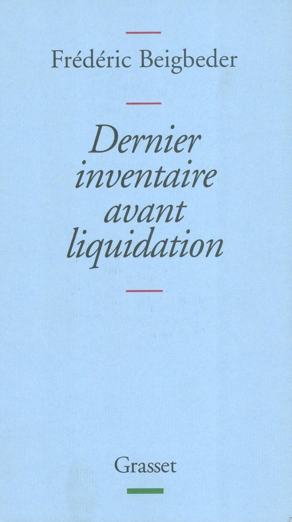 Big bigCover of Dernier inventaire avant liquidation