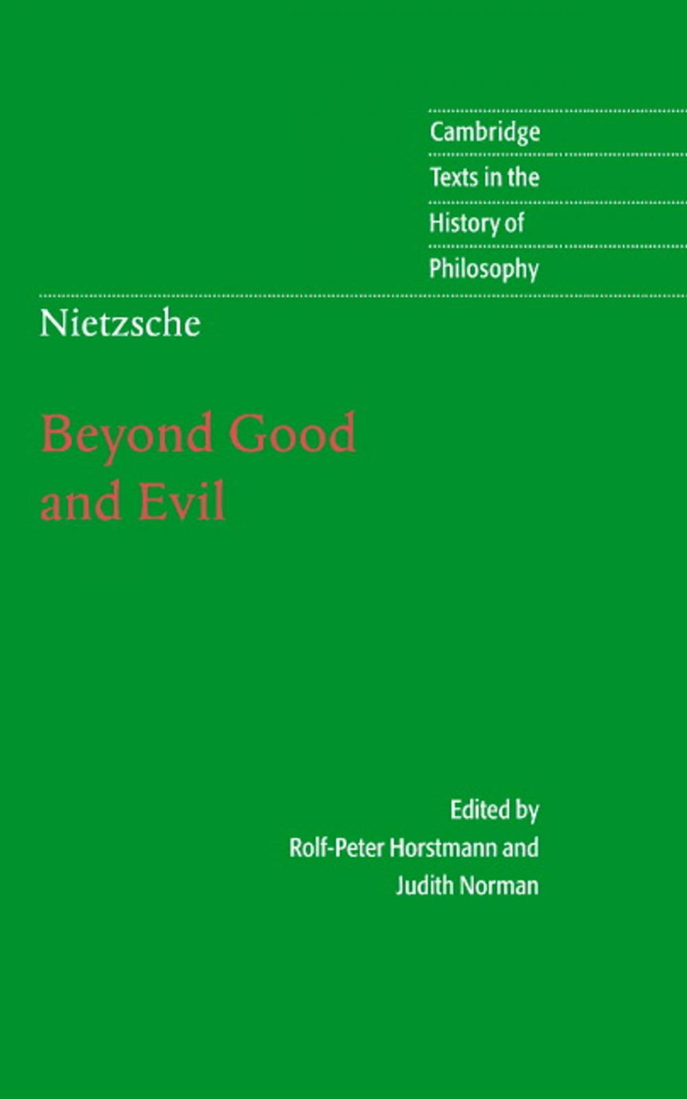 Big bigCover of Nietzsche: Beyond Good and Evil