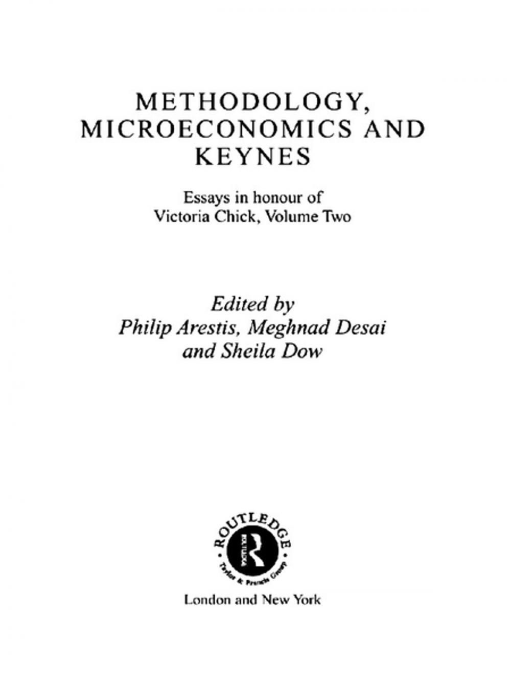 Big bigCover of Methodology, Microeconomics and Keynes