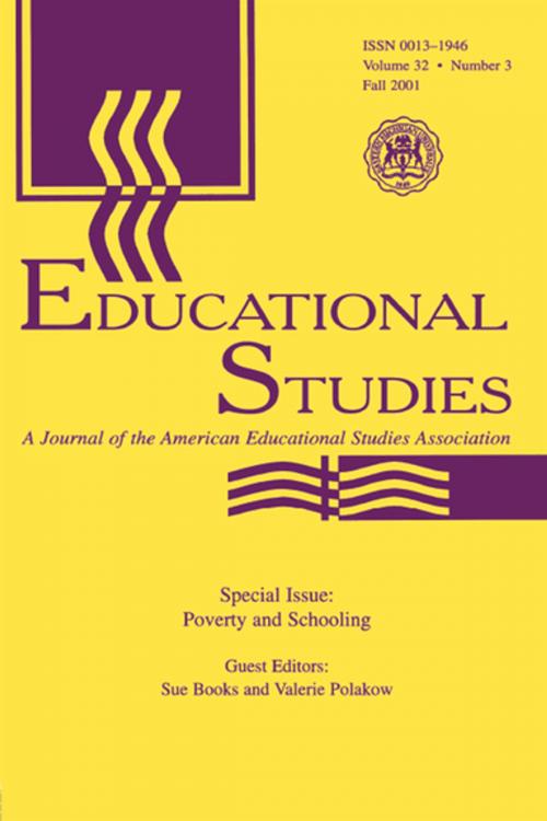 Cover of the book Poverty and Schooling by , Taylor and Francis