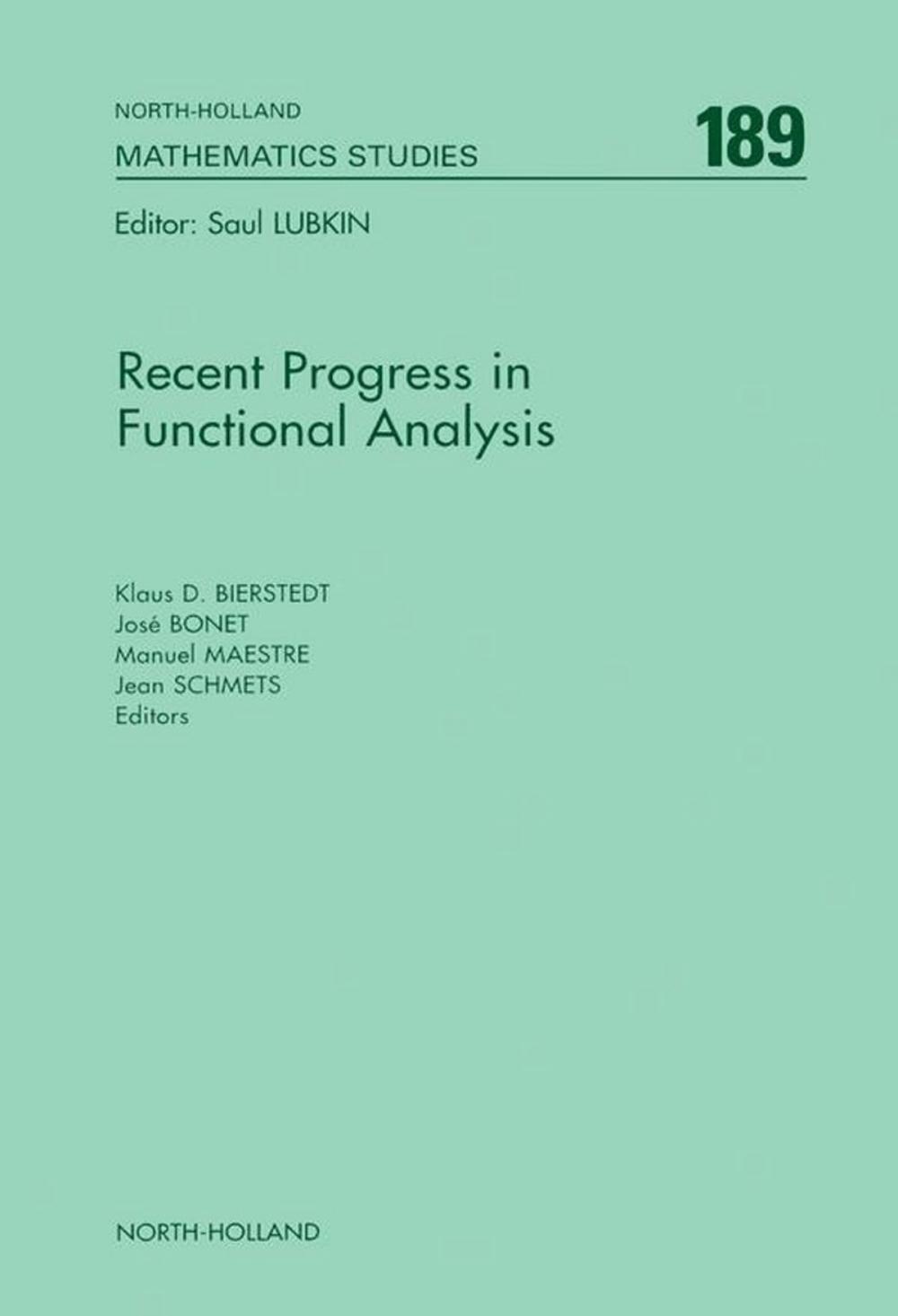 Big bigCover of Recent Progress in Functional Analysis