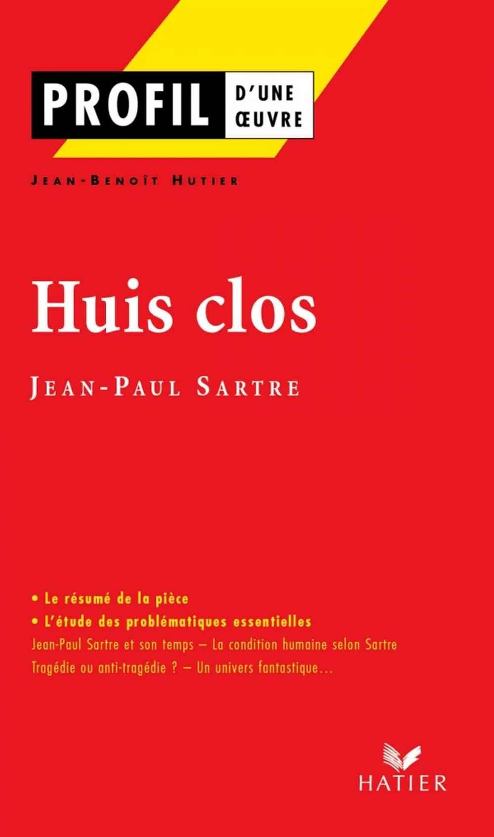 Big bigCover of Profil - Sartre (Jean-Paul) : Huis clos