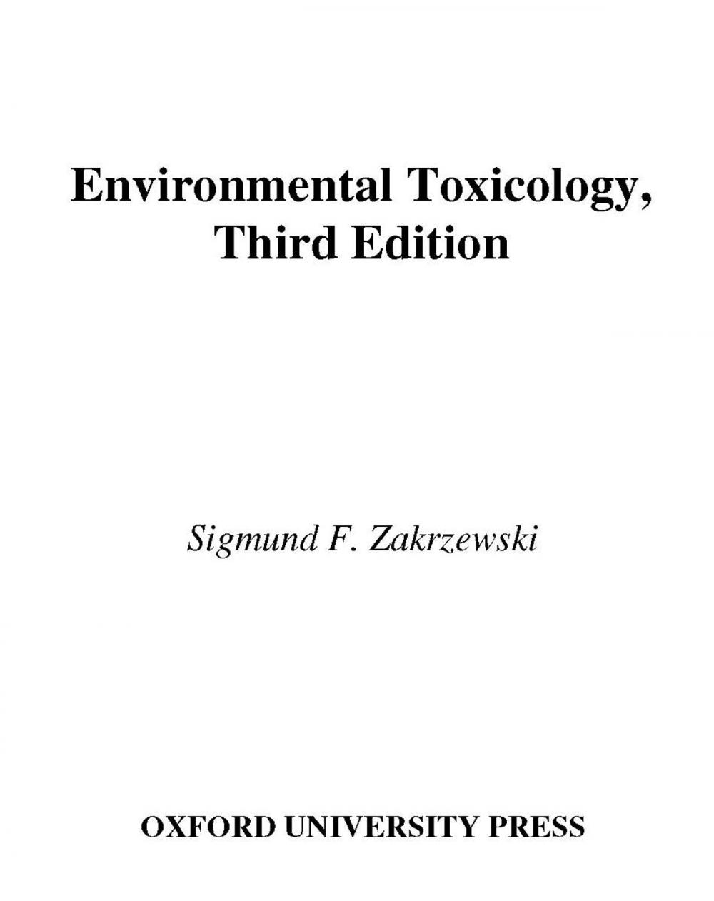 Big bigCover of Environmental Toxicology