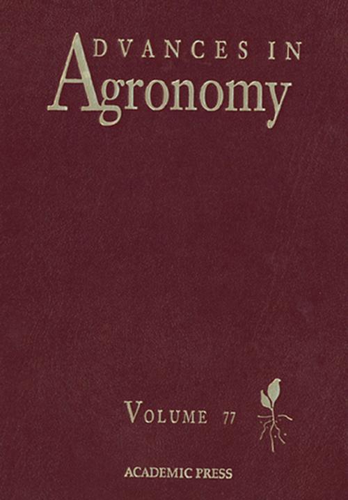 Cover of the book Advances in Agronomy by Donald L. Sparks, Elsevier Science