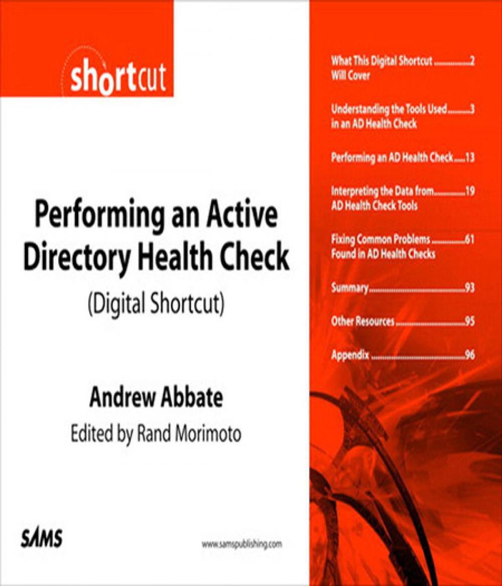 Big bigCover of Performing an Active Directory Health Check (Digital Short Cut)