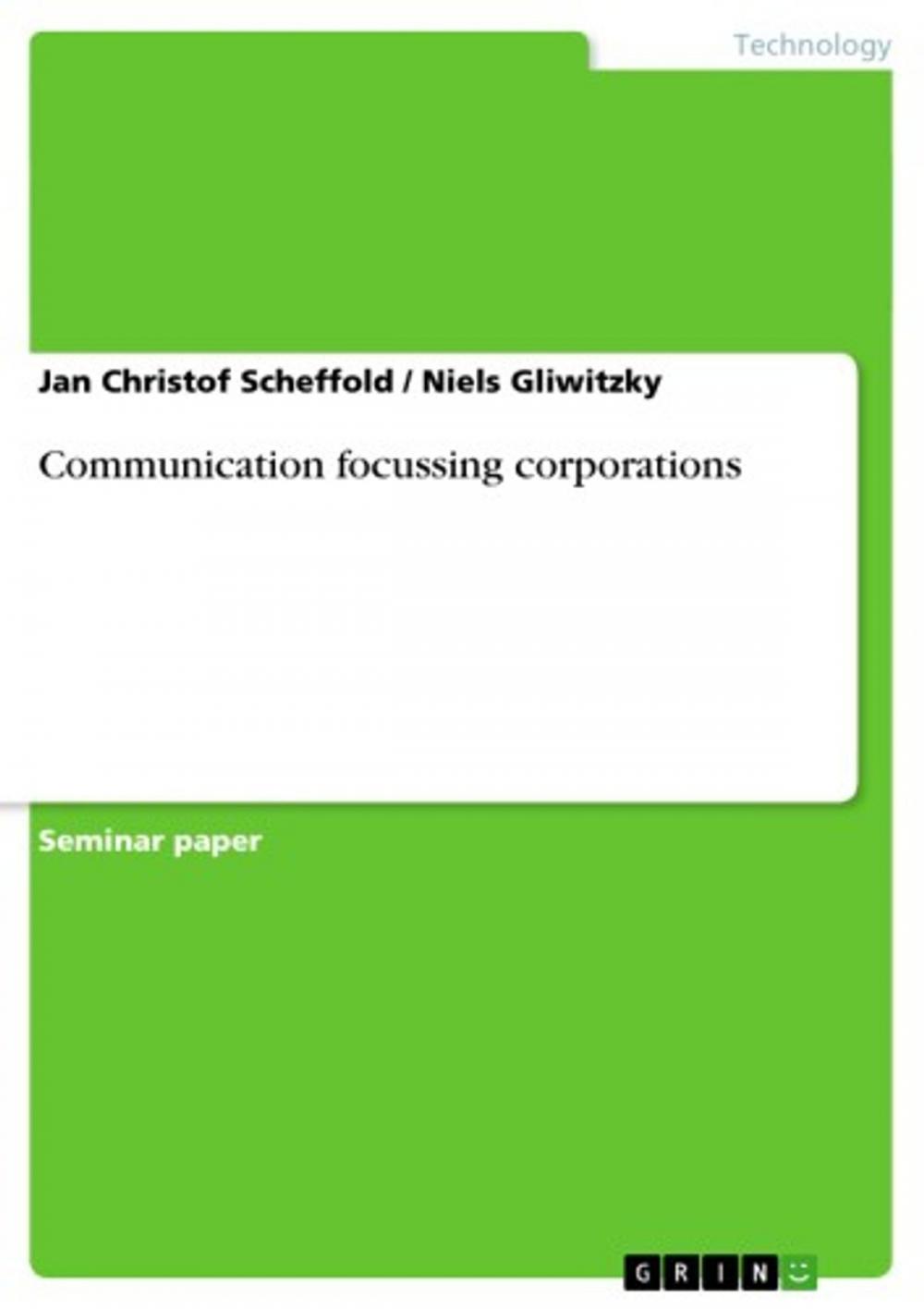 Big bigCover of Communication focussing corporations