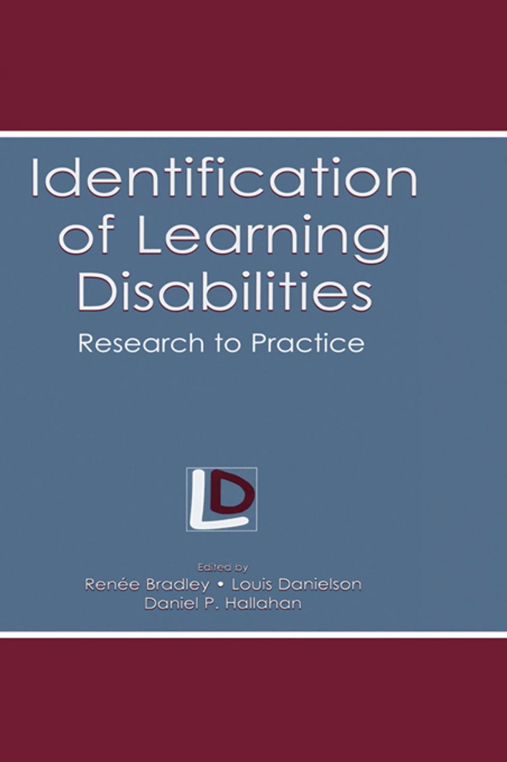 Big bigCover of Identification of Learning Disabilities